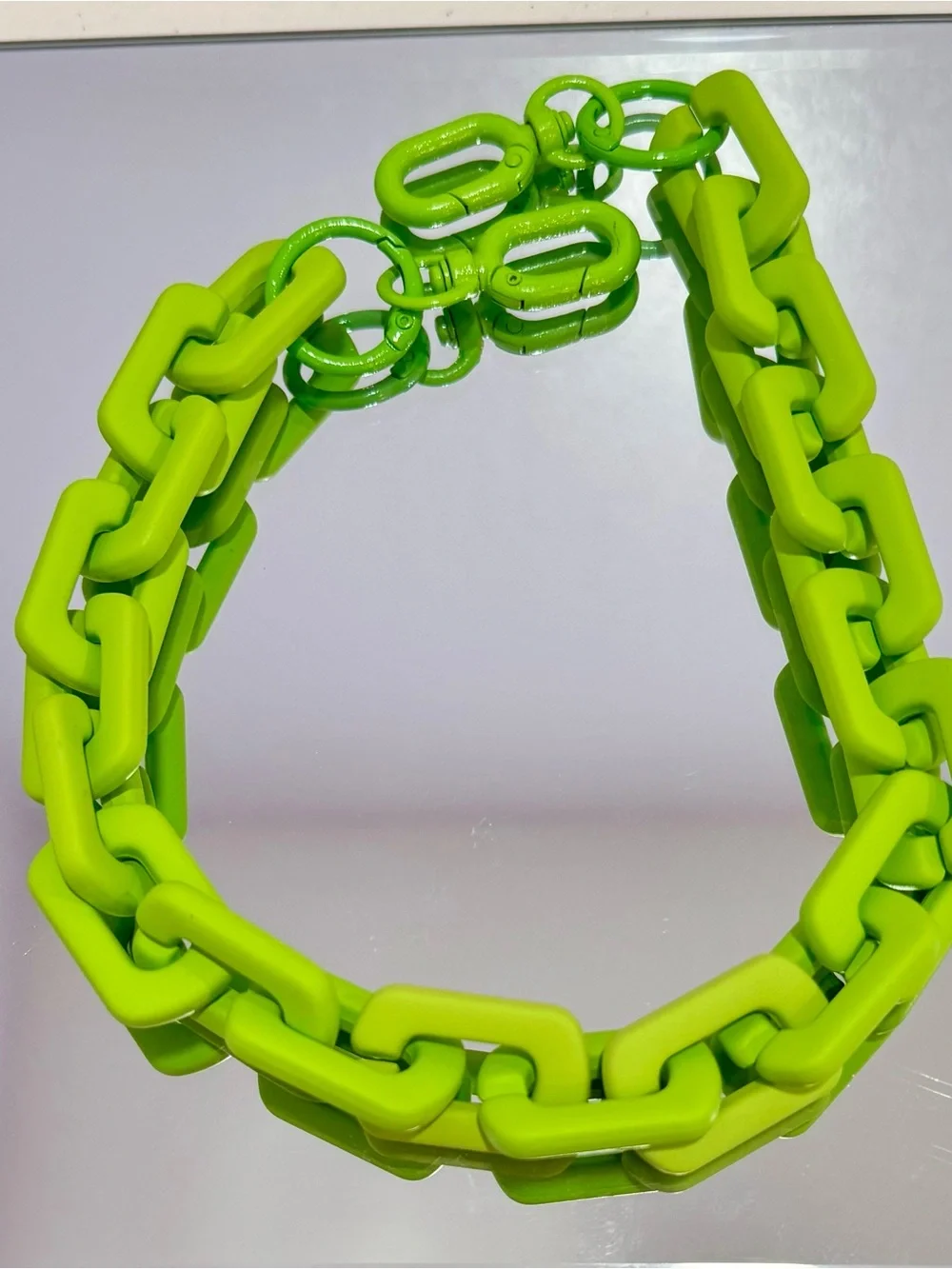 New Neon Lime Link Bag Chain 18 inches